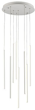 Kuzco MP14919-WH Chute Contemporary White LED Multi Drop Ceiling Light Fixture