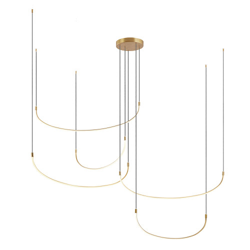 Kuzco MP89590-BG Talis Contemporary Brushed Gold LED Chandelier Lighting