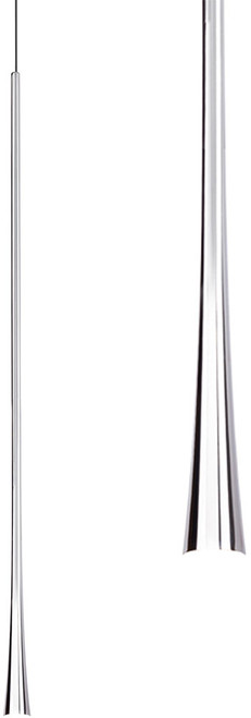 Kuzco PD15832-CH Taper Contemporary Chrome LED Mini Hanging Lamp