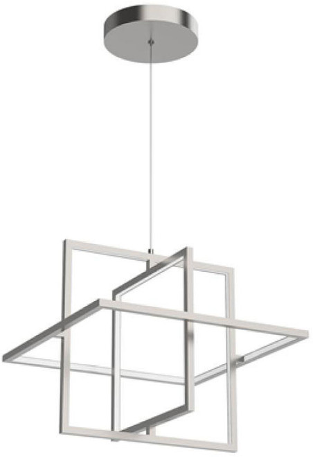 Kuzco PD16320-BN Mondrian Modern Brushed Nickel LED 19" Hanging Lamp
