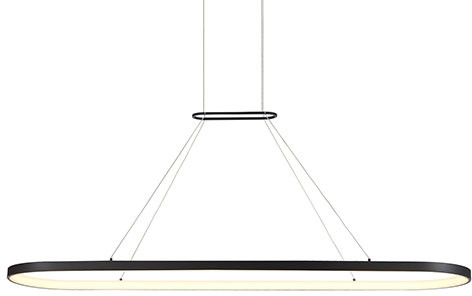 Kuzco PD19359-BK Eerie Modern Black LED 60" Kitchen Island Light