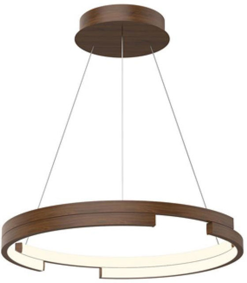 Kuzco PD52719-WT Anello Minor Modern Walnut LED 19" Drop Ceiling Light Fixture