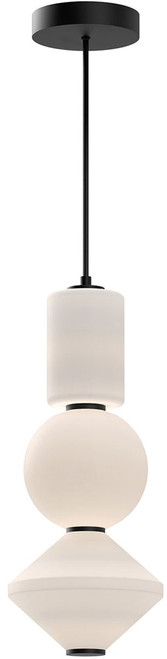 Alora Mood PD530341MBOP Bijou Contemporary Matte Black / Opal Matte Glass LED Mini Drop Lighting