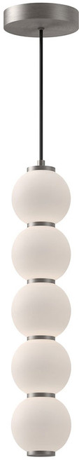 Alora Mood PD531515BNOP Bijou Contemporary Brushed Nickel / Opal Matte Glass LED Mini Hanging Lamp