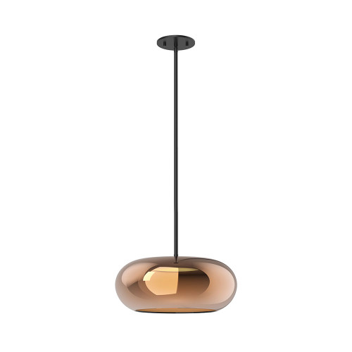 Kuzco PD62014-BK/CP Trinity Contemporary Black/Copper LED Pendant Light Fixture