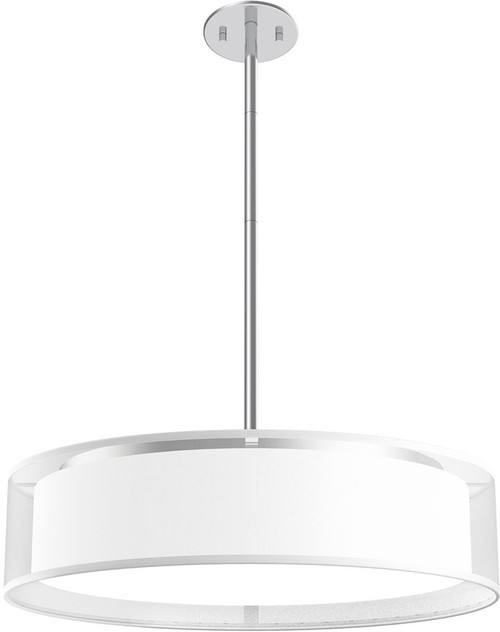 Kuzco PD7920-WOR-5CCT Dalton Contemporary White Organza LED 20" Drum Drop Lighting