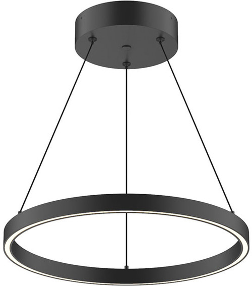 Kuzco PD87118-BK-UNV-010 Cerchio Contemporary Black LED 18" Pendant Lighting