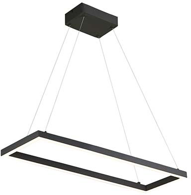 Kuzco PD88530-BK-UNV-010 Piazza Modern Black LED 6" Kitchen Island Light