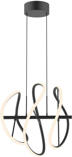 Kuzco PD96416-BK Collide Modern Black LED Hanging Pendant Lighting