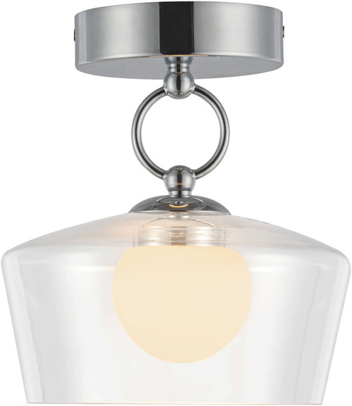 Alora Mood SF443308CHCL-UNV Leota Modern Chrome / Clear Glass LED Ceiling Lighting Fixture