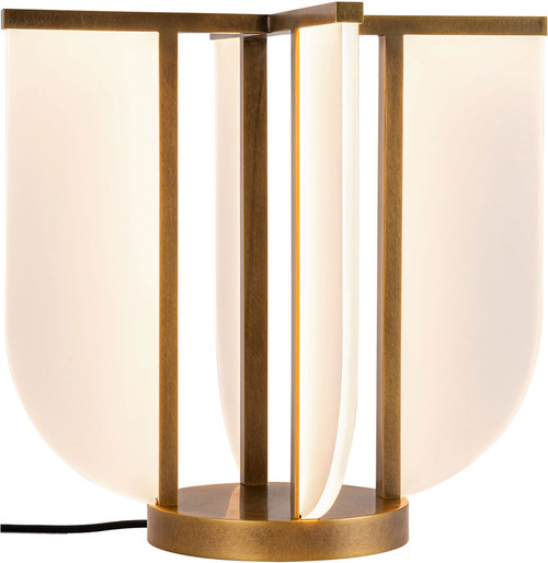 Alora TL336815VB Anders Contemporary Vintage Brass LED Table Lighting