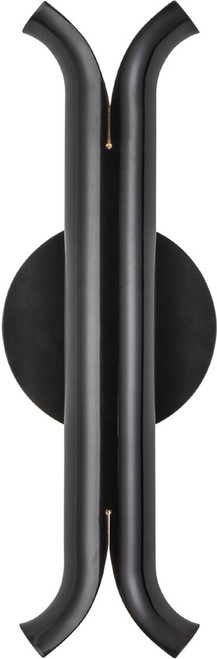 Kuzco WS89714-GBK Husk Modern Glossy Black LED Wall Lamp