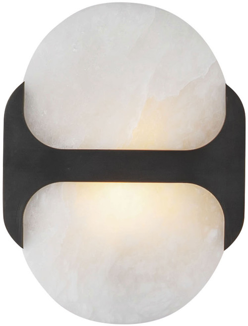 Alora WV357109UBAR Odin Modern Urban Bronze / Alabaster Bath Lighting Sconce