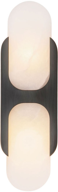 Alora WV357214UBAR Odin Contemporary Urban Bronze / Alabaster Bathroom Vanity Light Fixture
