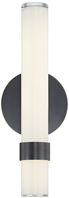 Alora WV324114UBGO Madison Modern Urban Bronze / Glossy Opal LED Wall Light Sconce