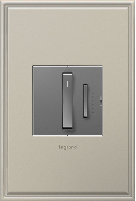 Legrand Adorne Microban ADWR703TUM4 Whisper Modern Magnesium 700W Whisper Tru-Universal Dimmer