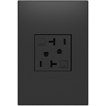 Legrand Adorne AGFTR2202G4 Modern Graphite 20A Tamper-Resistant GFCI Outlet