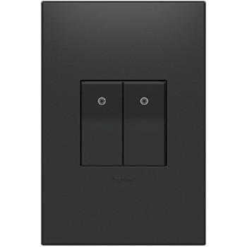 Legrand Adorne Microban ASPD1531G4 Modern Graphite 15A 3-Way Half-Size Paddle Switch