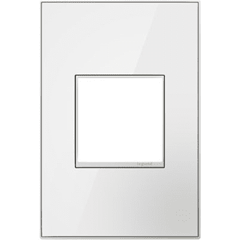 Legrand Adorne AWM1G2MWW4 Modern Mirror White Mirror White-on-White 1-Gang Wall Plate