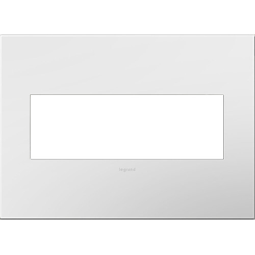 Legrand Adorne Microban AWP3GWH4 Contemporary Gloss White Gloss White 3-Gang Wall Plate