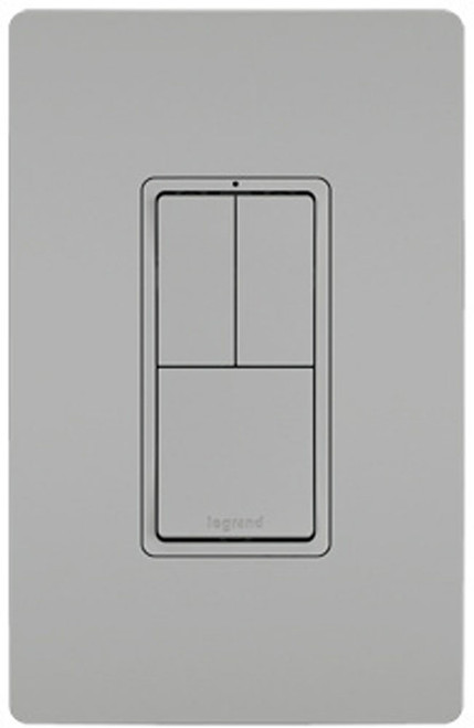Legrand Radiant RCD113GRY Modern Gray Two Single-Pole Switches and Single Pole/3-Way Switch