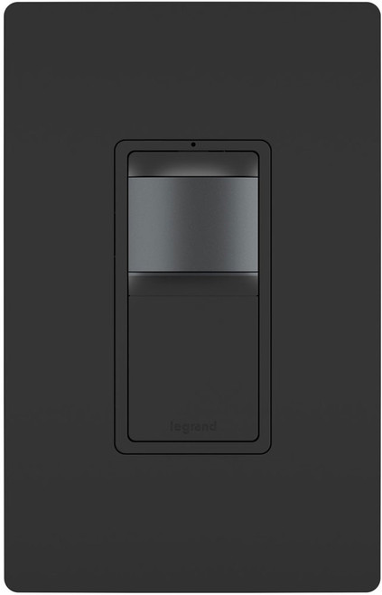 Legrand Radiant RRW600UBK Modern Black Single Pole 3-Way Occupancy Sensor
