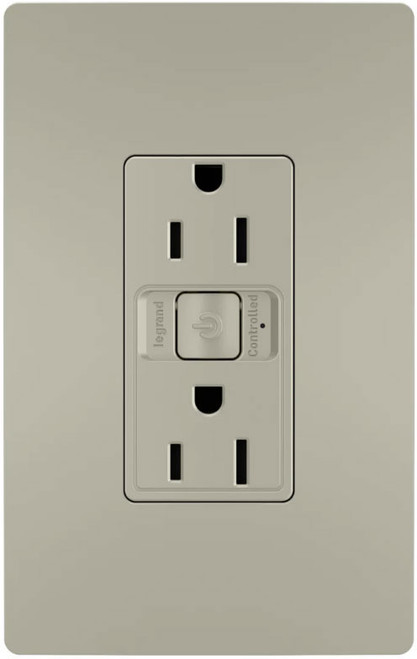 Legrand Radiant WNRR15NI Nickel Smart 15A Outlet with Netatmo