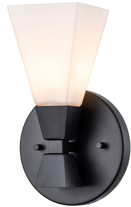 Lucas McKearn BB1004MB-1 Bowtie Modern Matte Black Wall Lamp
