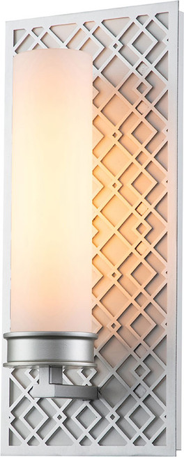 Lucas McKearn BB1185LS-1 Ziggy Contemporary Laquered Silver Wall Sconce