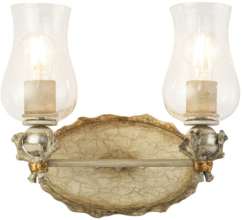 Lucas McKearn BB1238-2 Trellis Modern Bone 2-Light Bathroom Sconce