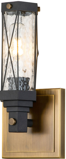 Lucas McKearn BB81000ATB-1 Abbey Contemporary Weathered Zinc Lamp Sconce