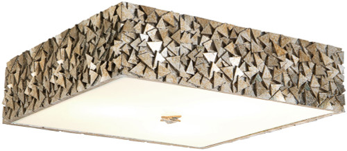 Lucas McKearn FM1158S-SQ-16 Mosaic Contemporary Silver 16" Ceiling Lighting Fixture