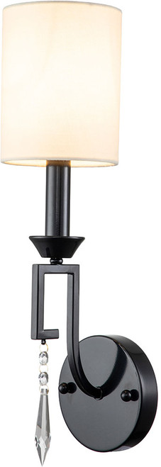 Lucas McKearn GN/LEMURIA1-BLK Lemuria Modern Black Wall Lamp