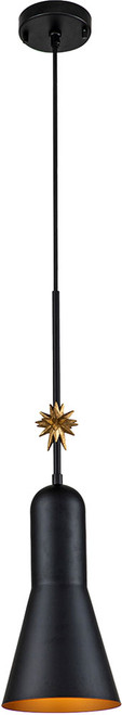 Lucas McKearn PD00115B-1 Etoile Contemporary Matte Black Mini Drop Lighting Fixture