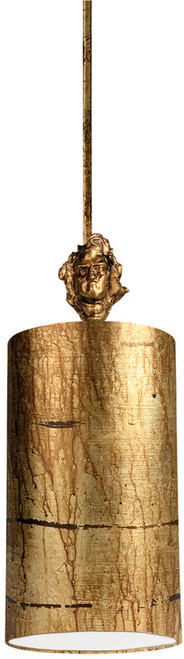 Lucas McKearn PD1050 Fragment Contemporary Gold Leaf and Glaze Mini Drum Drop Lighting