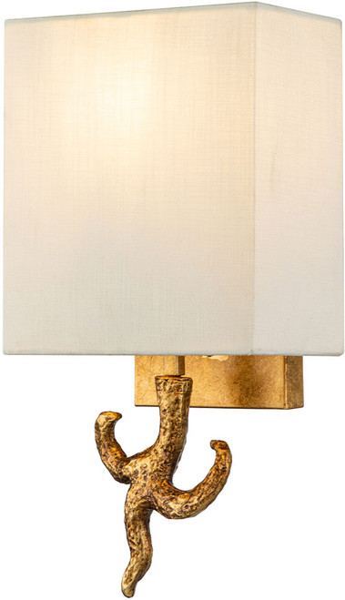 Lucas McKearn SC7037G-1 Branche Contemporary Gold Leaf Wall Light Sconce