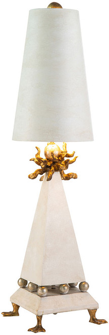 Lucas McKearn TA1001 Leda Modern Gold Leaf Table Top Lamp