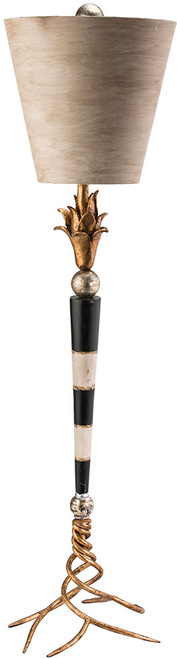 Lucas McKearn TA1027 Flambeau Contemporary Black and Cream Buffet Lighting Table Lamp