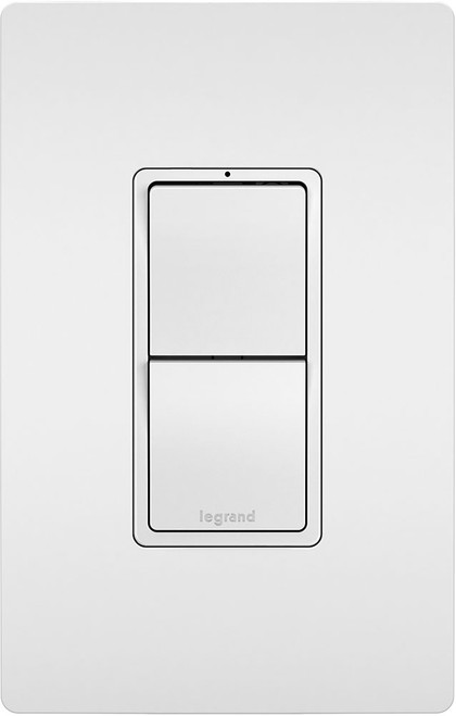 Legrand Radiant RCD33W Modern White Two Single-Pole 3-Way Switches