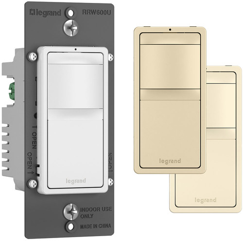 Legrand Radiant RRW600UTC Modern Tri-Color LED Single-Pole 3-Way Occupancy Sensor