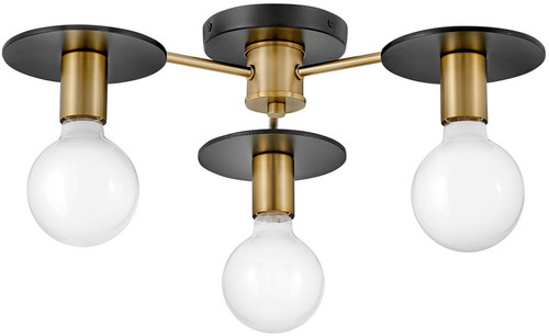 Lark 83203LCB Bobbie Contemporary Lacquered Brass Flush Lighting