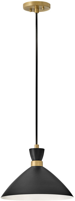 Lark 83257BK-HB Simon Modern Black with Heritage Brass Pendant Lighting