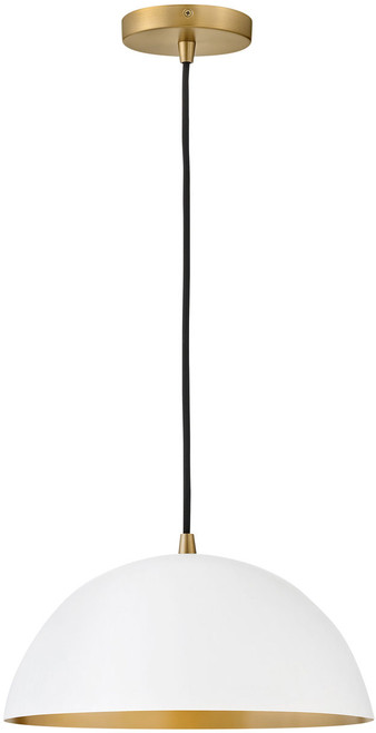 Lark 83307MW Lou Contemporary Matte White Pendant Light Fixture