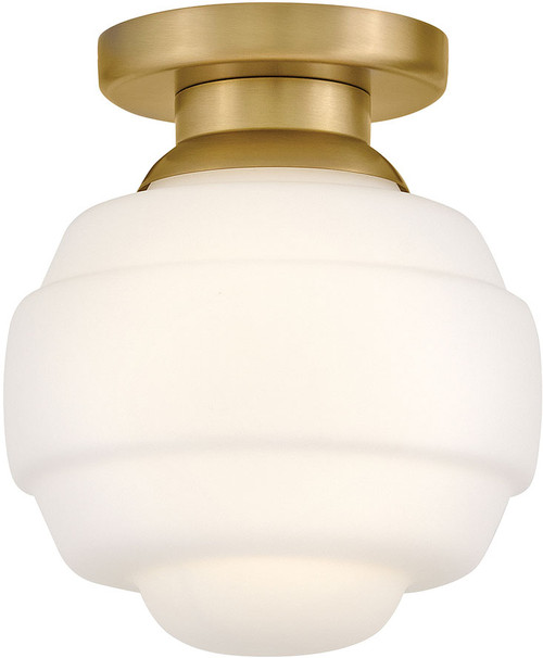 Lark 84321LCB Penny Contemporary Lacquered Brass LED 9" Flush Mount Ceiling Light Fixture