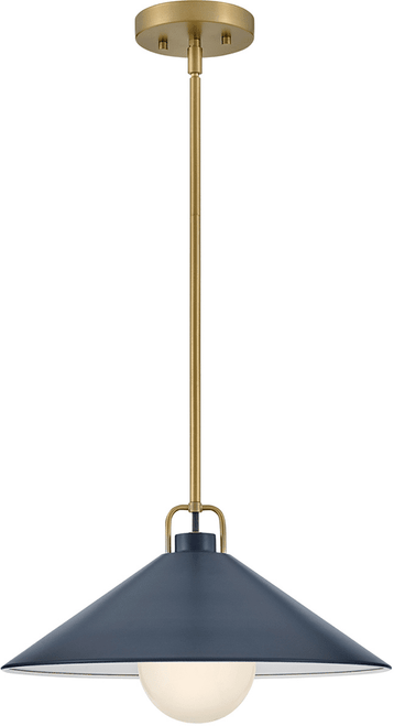 Lark 84437LCB-MV Milo Lacquered Brass with Matte Navy LED Pendant Lighting