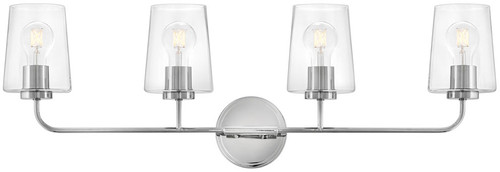 Lark 853454CM-CL Kline Modern Chrome LED 4-Light Bathroom Sconce Lighting