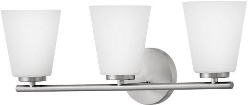 Lark 85423BN Bri Brushed Nickel LED 3-Light Bathroom Light
