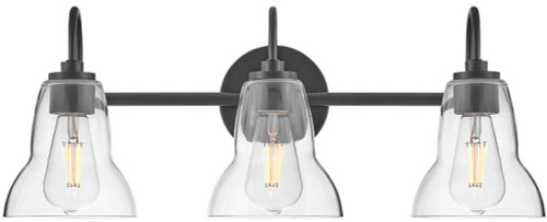 Lark 85563BK Vera Black LED 3-Light Bathroom Wall Sconce