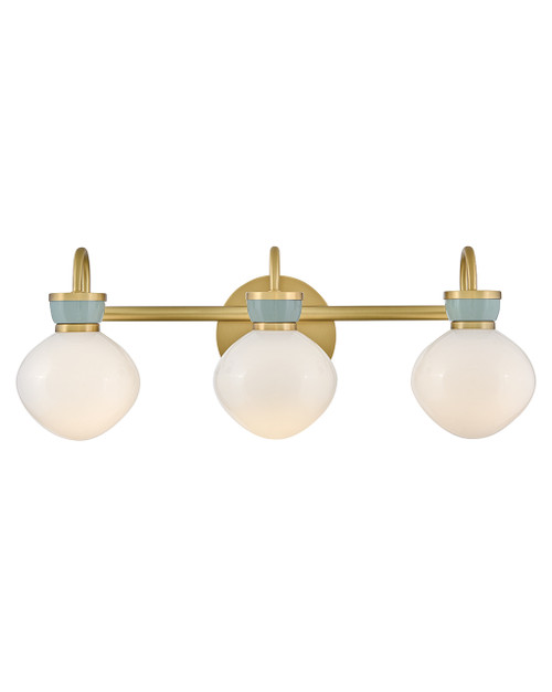 Lark 85593LCB-SF Lucy Contemporary Lacquered Brass LED 3-Light Bath Lighting Sconce