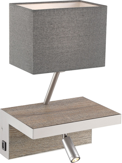 Lite Source LS-16457WOOD Sandy Contemporary Wood LED Wall Lamp